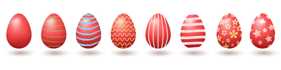 Easter eggs are colorful and have a unique pattern. They are often used to represent the Easter holiday and are a popular Easter tradition.	
