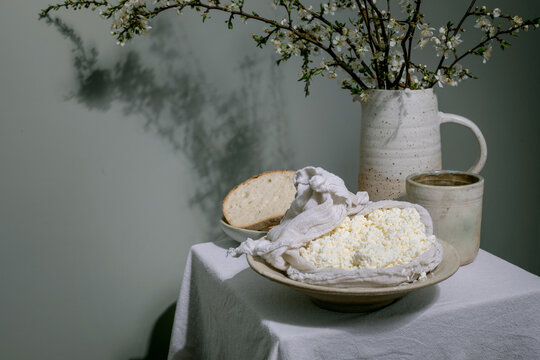 Rustic Cottage Cheese Spring Breakfast Setup