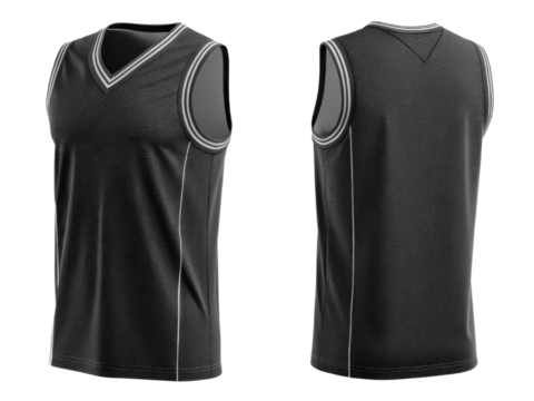 stylish basketball jersey mockup featuring sleek black design with contrasting white accents perfect for showcasing team spirit