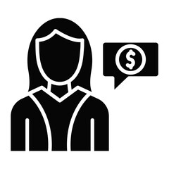 Financial Advisor Female Icon