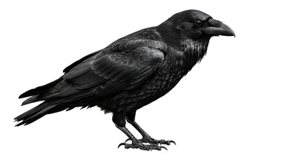 Obraz premium Isolated Black Raven