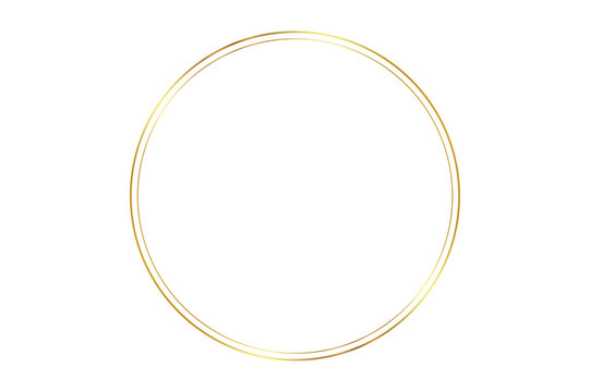 Gold circle frame bokeh