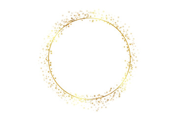 Gold circle frame bokeh