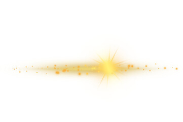 Golden Light Streaks with Sparkling Particles on Background Elegant Glow Effect for Luxury Designs.