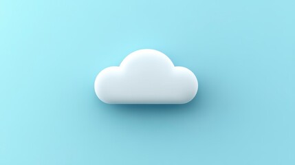 Simple white cloud icon on light blue background.