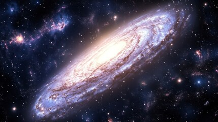 Fototapeta premium Spiral Galaxy in Cosmic Space