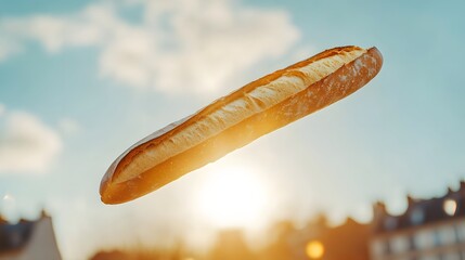 Golden Hour Baguette Soaring Through Sky of excellence in splendor beyond compare with grace