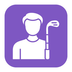 Golf Player Male Icon