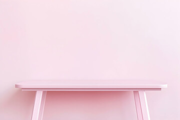 Pastel pink studio table offering a clean backdrop for product displays and content creation.