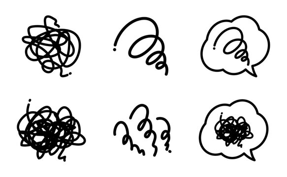 モヤモヤしてる漫画風のぐるぐるエフェクト素材セット