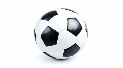 Classic black and white soccer ball isolated on white background (4)
