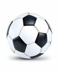 Classic black and white soccer ball isolated on white background (6)