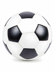 Classic black and white soccer ball isolated on white background