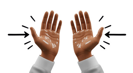 Isolated Two Hands Giving High Five