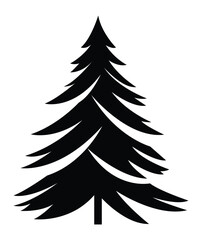Obraz premium silhouette of a christmas tree