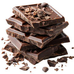 Candy chocolate piles and flakes isolated on transparent background.PNG