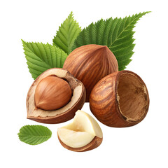 Nuts on Transparent Background