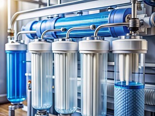 Reverse Osmosis Filter Close-up: Pure Water Filtration System