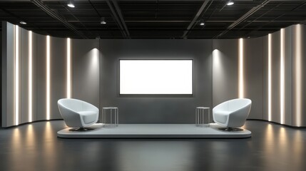 Modern Minimalist Interview Studio with Sleek Design