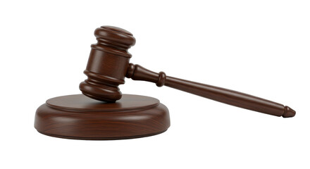 Isolated Wooden Gavel