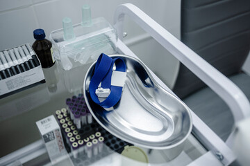 medical accessories in the doctor's office, tourniquet