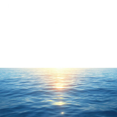 Obraz premium A serene view of calm waters reflecting a vibrant sunset, creating a peaceful atmosphere. Ideal for nature lovers and those seeking tranquility in their surroundings.