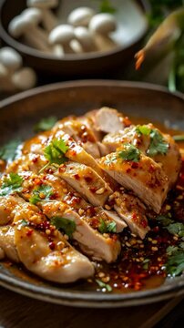 Chicken with Sichuan spicy sauce