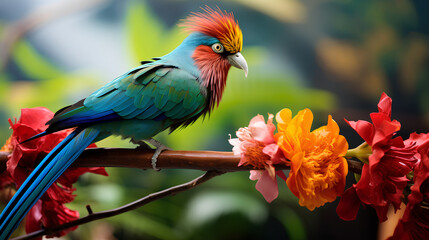 Obraz premium A stunningly beautiful bird from a tropical region with vibrant colors