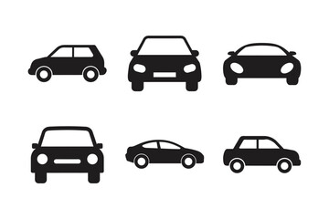 car icon vector icon at silhouette