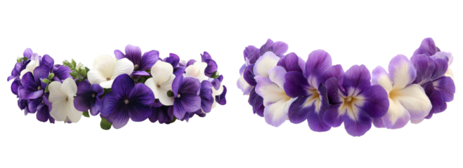 flower crown isolated on transparent background