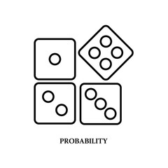 Icon a probability, isolated against a clean background.