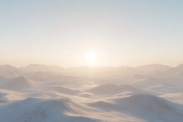 Winter Sunrise Mountain Landscape