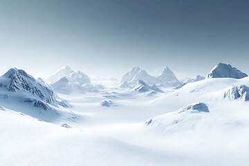 Obraz premium Majestic Snow-Capped Mountain Range