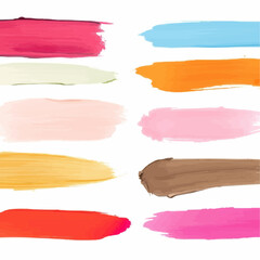 Set of Colorful Paint Splashes, splotch, ink blot, smudge, stain, spot