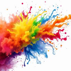 Set of Colorful Paint Splashes, splotch, ink blot, smudge, stain, spot