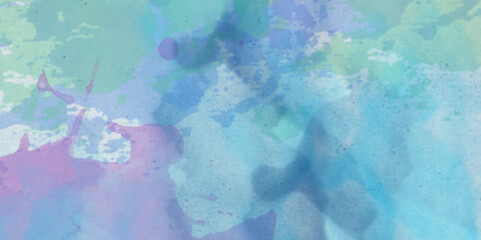 watercolor aesthetic pastel color background. abstract watercolor hand painted background. Blue abstract backdrop with pink splashes and white spot. Mixed color painted abstract watercolor brush strok