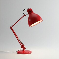 red desk lamp
