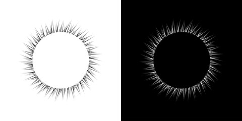 Dynamic abstract spiral sound wave rhythm lines. Circular spiral sound wave rhythm of lines. Circular futuristic abstract lines, black and white background.