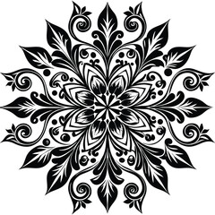 Fototapeta premium flower with buds and leaves, vector collection and Rose silhouette on a transparent background.