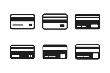credit card icon vector art silhouette