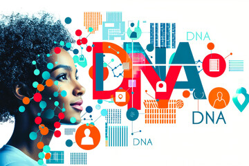 Obraz premium Exploring genetic science through representation and innovation in modern technology