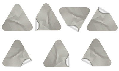 Blank Glued Paper Sticker Tag Label Texture Set