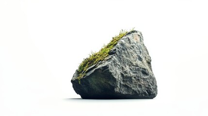 Small rock. white background 