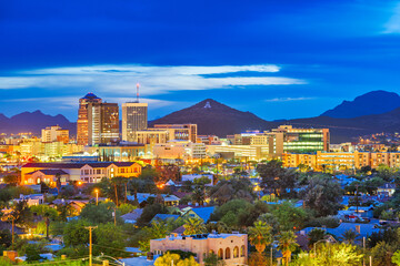 Obraz premium Albuquerque, New Mexico, USA downtown cityscape