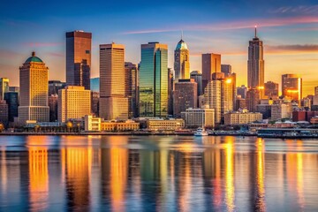 Obraz premium Seattle Downtown Skyline, Elliot Bay, High-Rise Buildings, Washington State