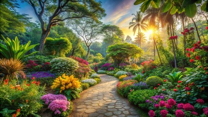 Fototapeta premium Guided Botanical Garden Tours - Lush Landscapes & Educational Experiences