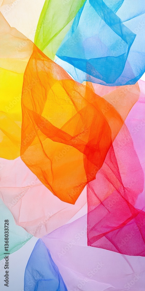 Leinwandbilder Chromatic Harmony Translucent Geometric Abstract Exploring Perceptual Depth Through Vibrant Multilayered Color Fields - Contemporary Digital Art and Wellness Design Inspiration