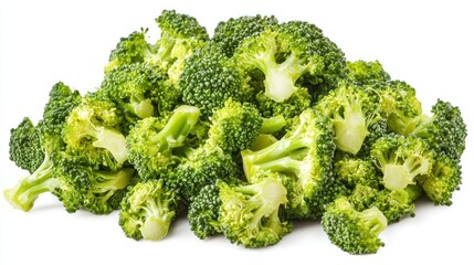 Vibrant Green Broccoli Head with Fresh Florets