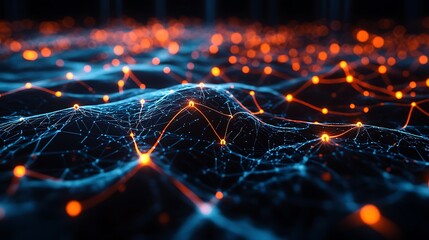 Abstract digital network connection. Futuristic technology background.