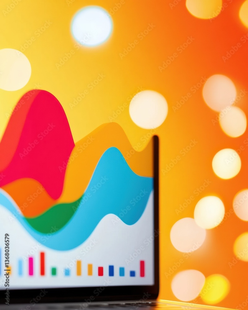 Poster Vibrant Data Visualization Colorful Analytics Dashboard Revealing Dynamic Marketing Insights for Next-Gen Digital Engagement Strategies